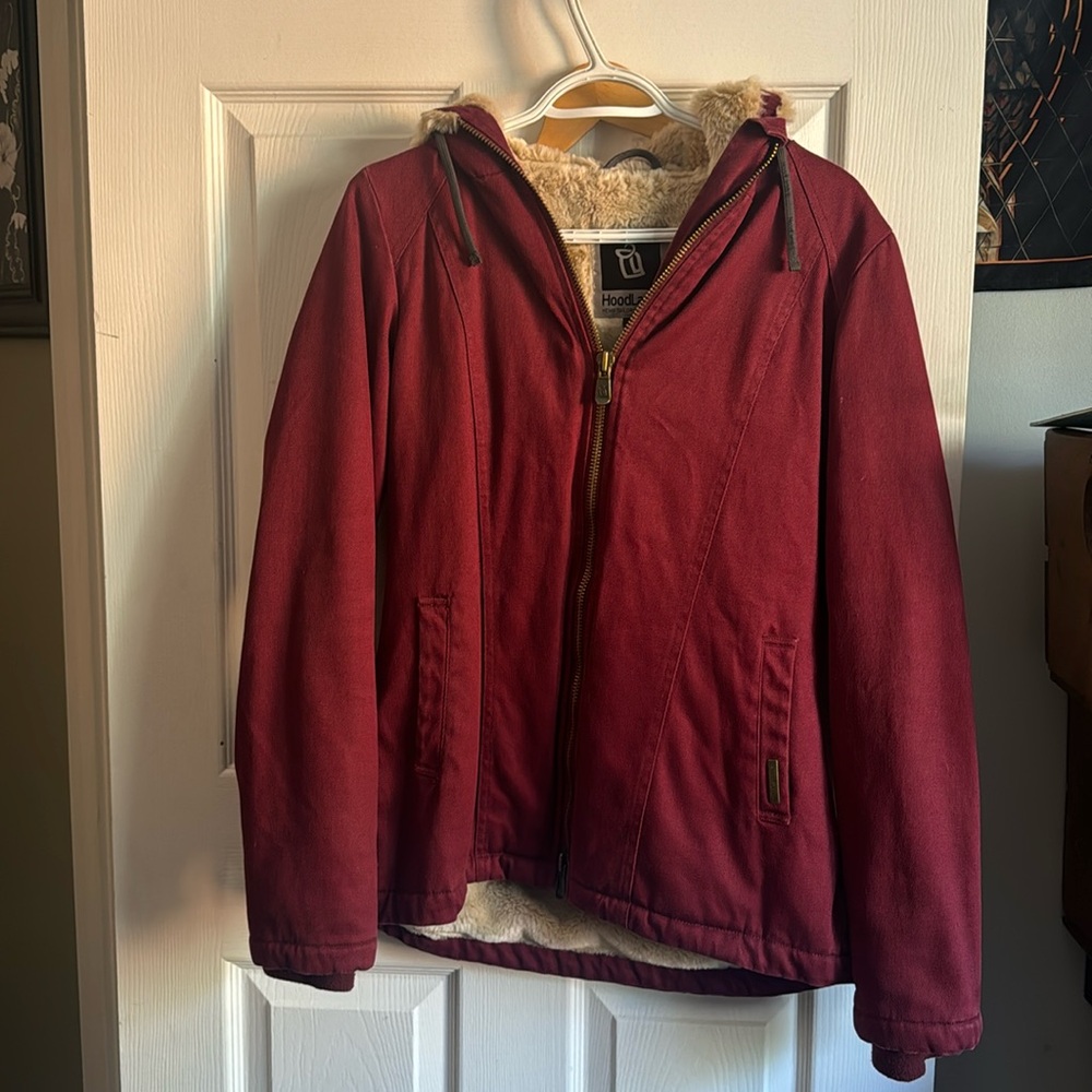 Hemp hoodlamb winter jacket hemp faux fur